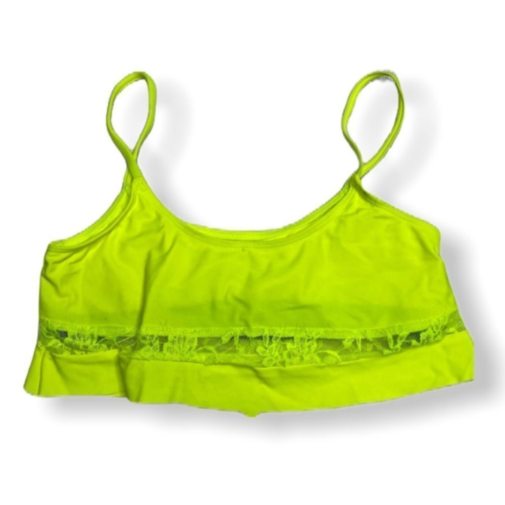Beach Riot Flutter Bikini Top Neon - Picture 2 of 8